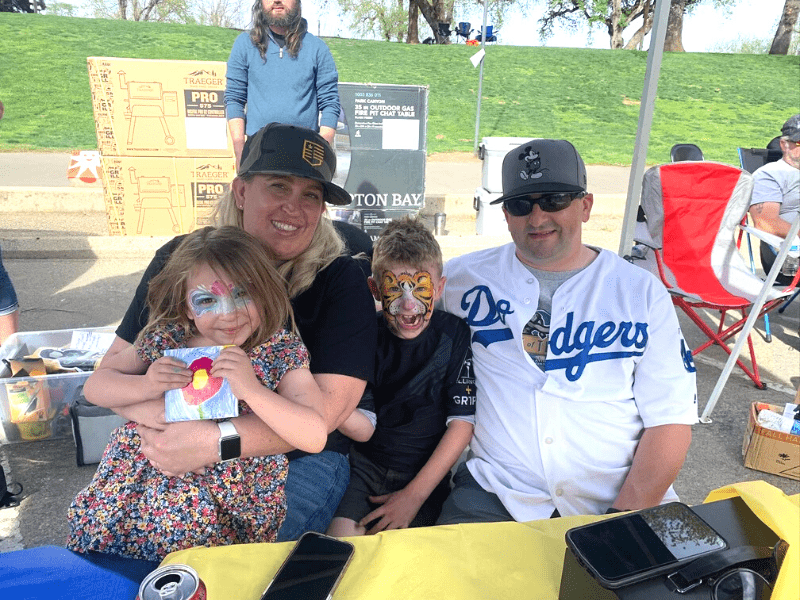Face painting at Game of Throws 2022 in Chico
