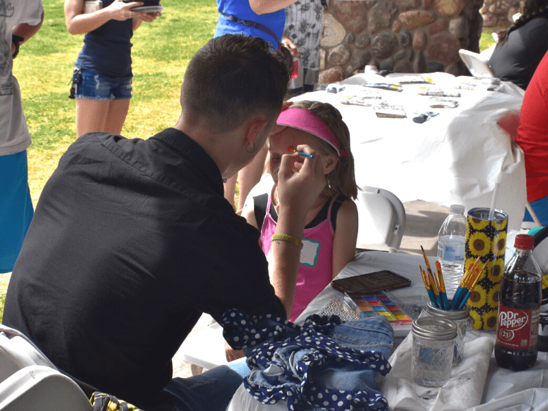 Face painting at Game of Throws 2022 in Bullhead City
