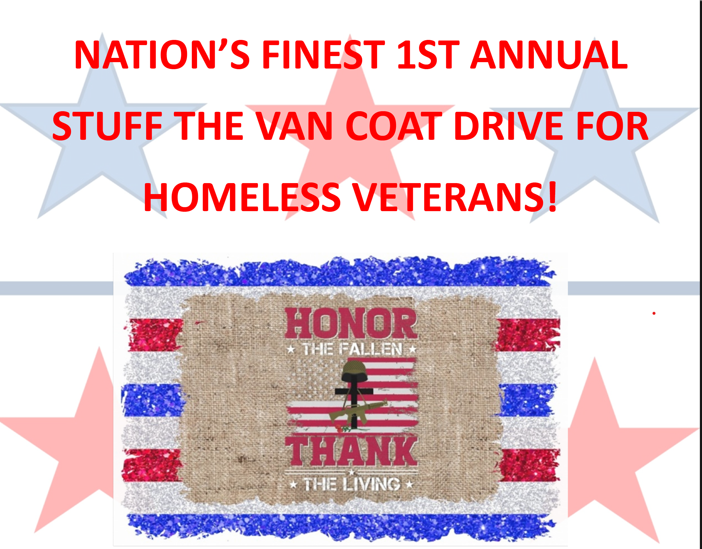 NF Redding Stuff the Van Coat Drive for Homeless Veterans
