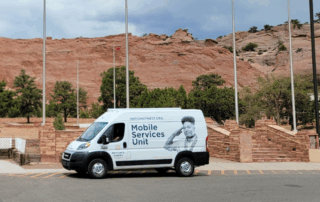 A Nation's Finest Mobile Services Unit (MSU) parked in Flagstaff, Arizona