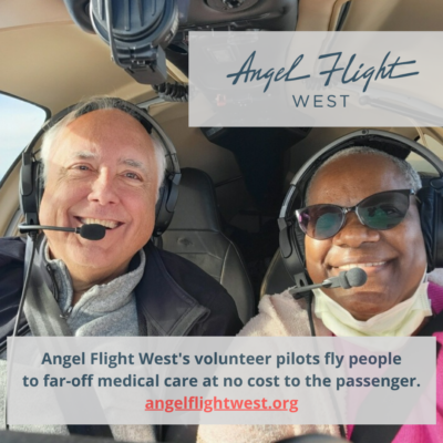 Angel Flight West's volunteer pilots fly people to far-off medical care at no cost to the passenger.